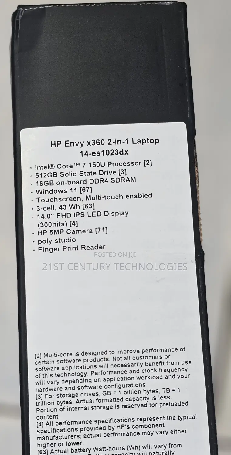 New Laptop HP Envy X360 16GB SSD 512GB