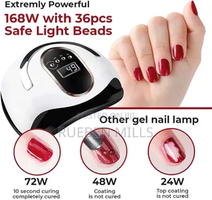 168W Blueque V8 Gel Polish Nail Dryer Lamp 2 in 1 UV Led