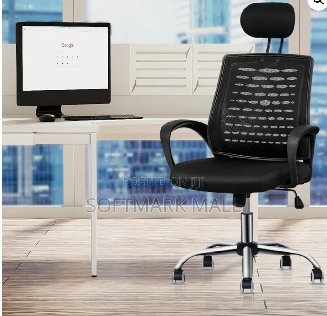 High Back Ergonomic Mesh Office Swivel Chair - Black