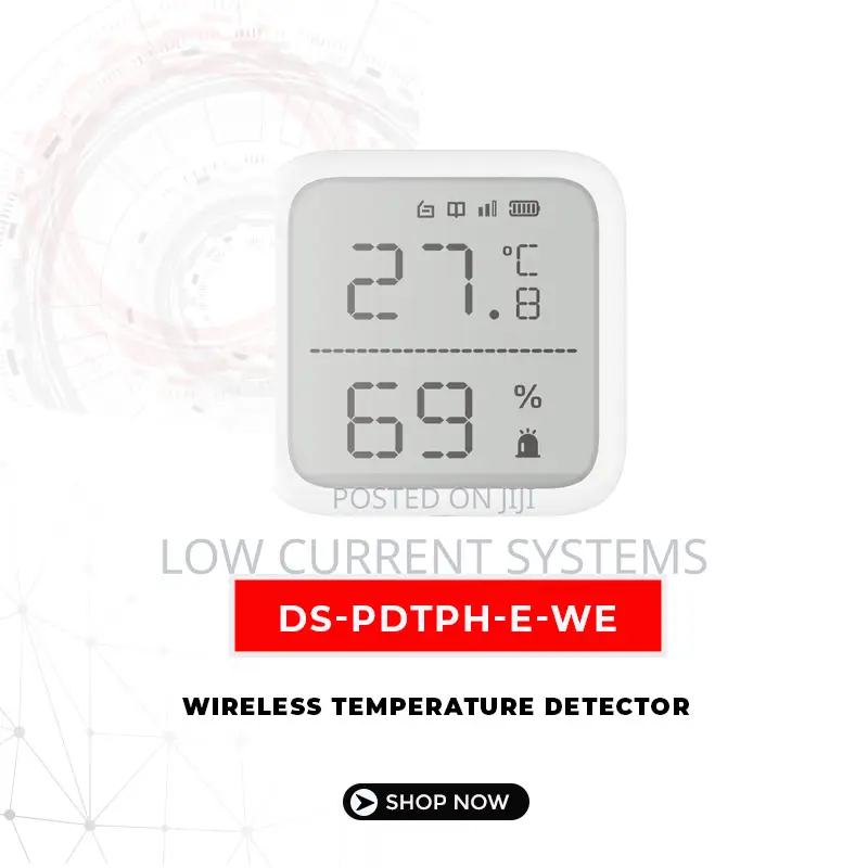 Hikvision AX PRO Wireless Heat Detector - Temperature Displa