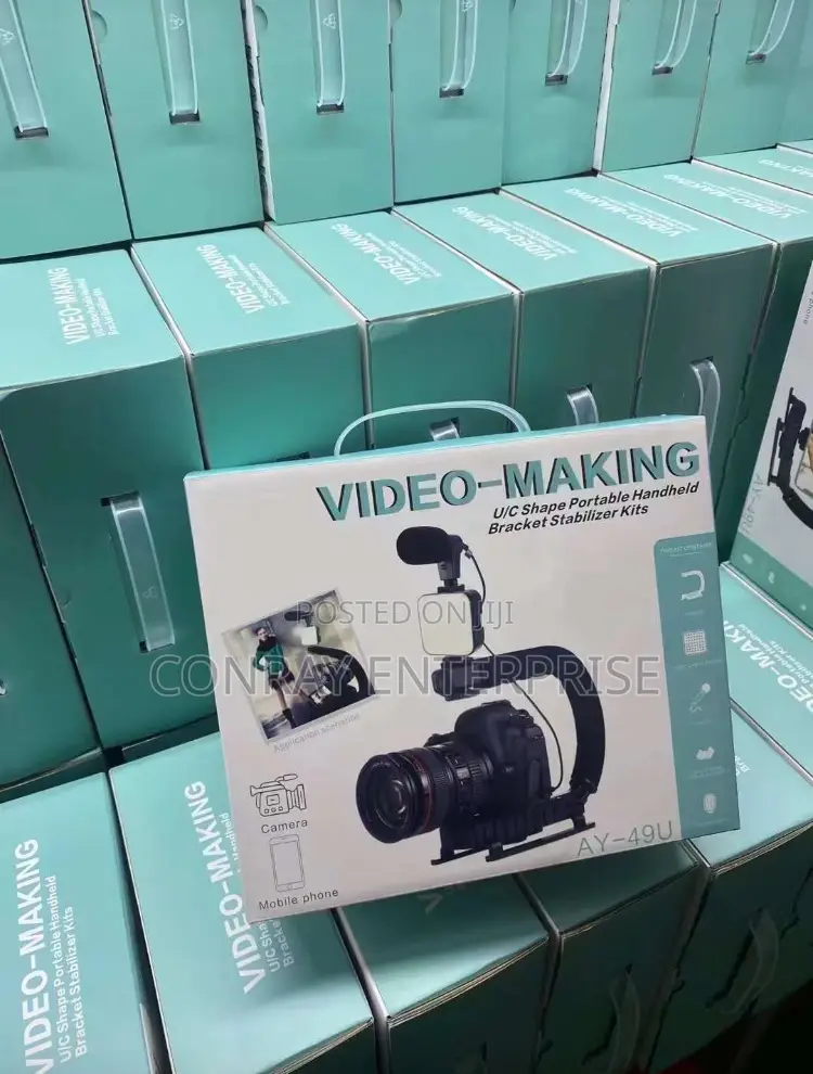 U Shape Video Making Kit With Microphone, Light and Remote.