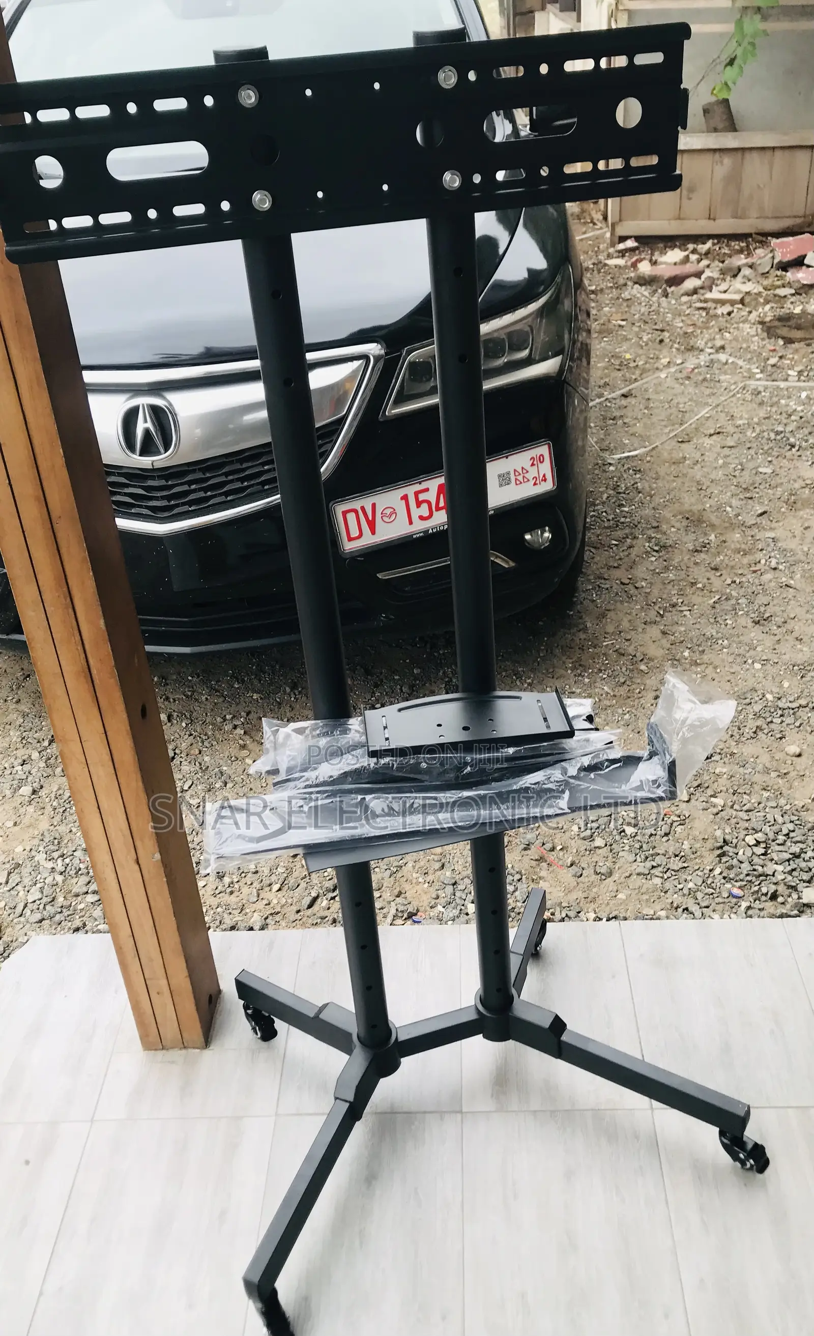 Genuinely TV Stand With Wheels Height Adjustable 32-65"