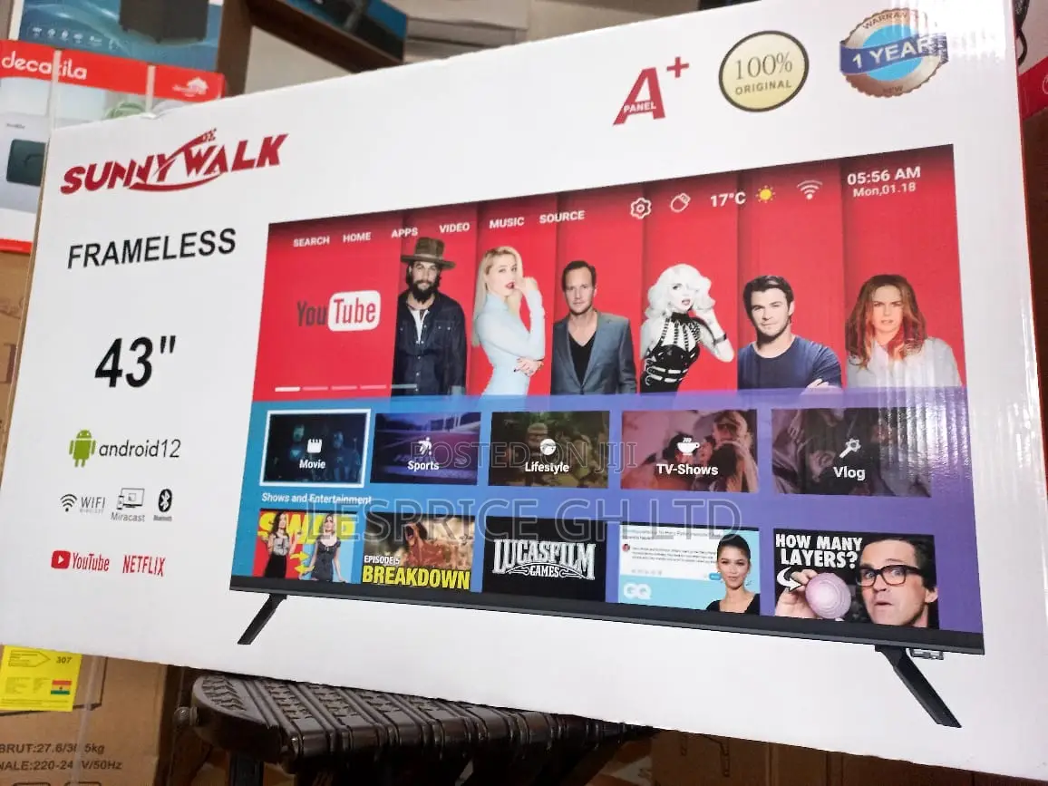 Sunny Walk 43” Smart Tv Clear Images