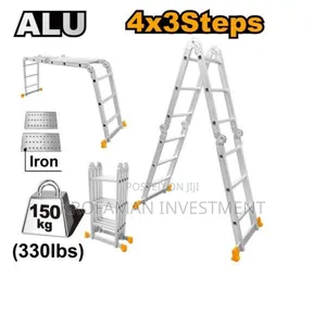 Ingco HLAD04431 Aluminum Multi-Purpose Folding Ladder
