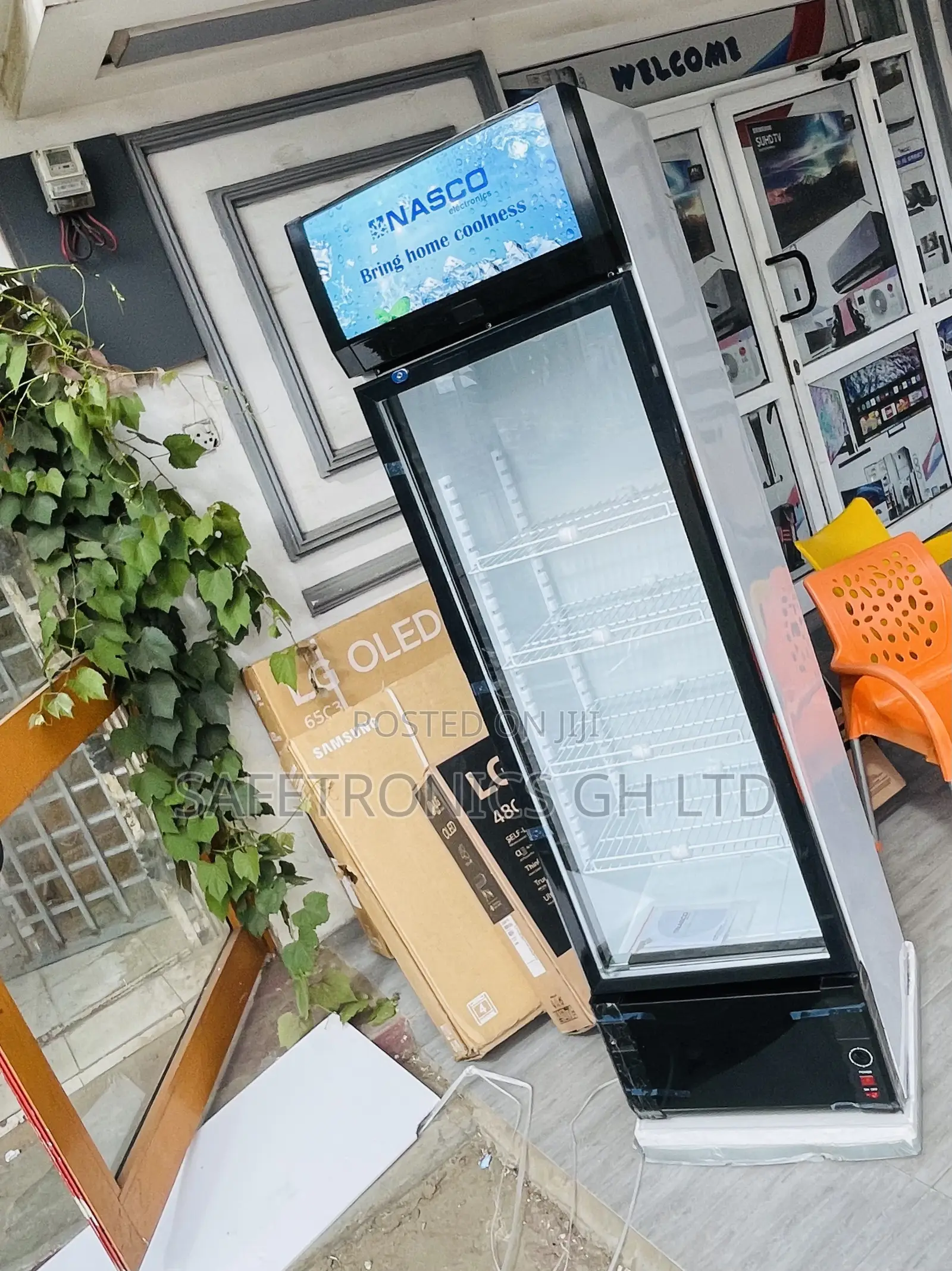 Singledoor Nas-Fl360-1dr Display Glass Fridge 