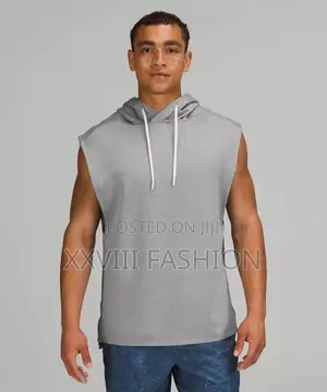 Sleeveless Jersey Hoodie