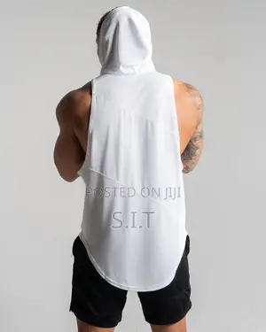 Sleeveless Jersey Hoodie