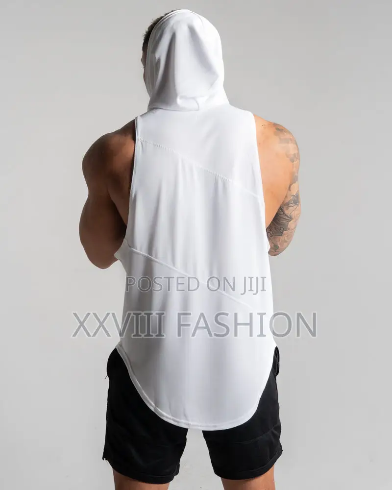 Sleeveless Jersey Hoodie
