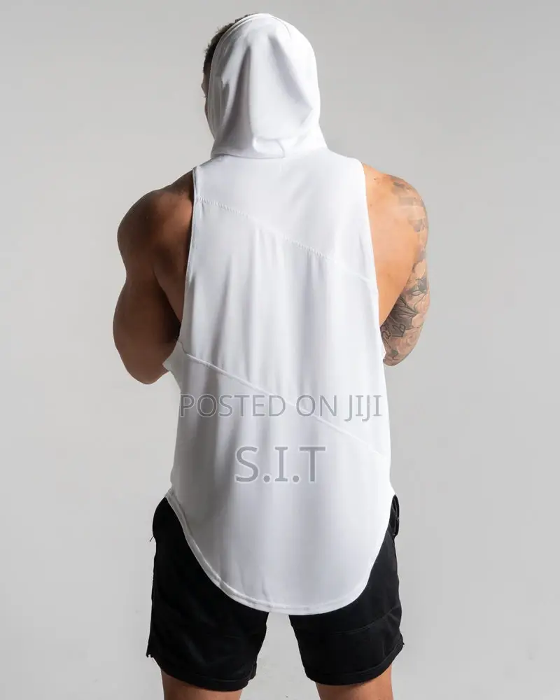Sleeveless Jersey Hoodie