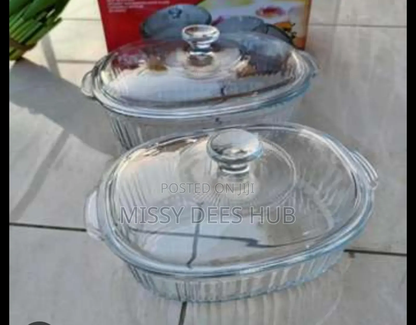 1.8 Oval Tempered Glass Casserole Dish With Lid