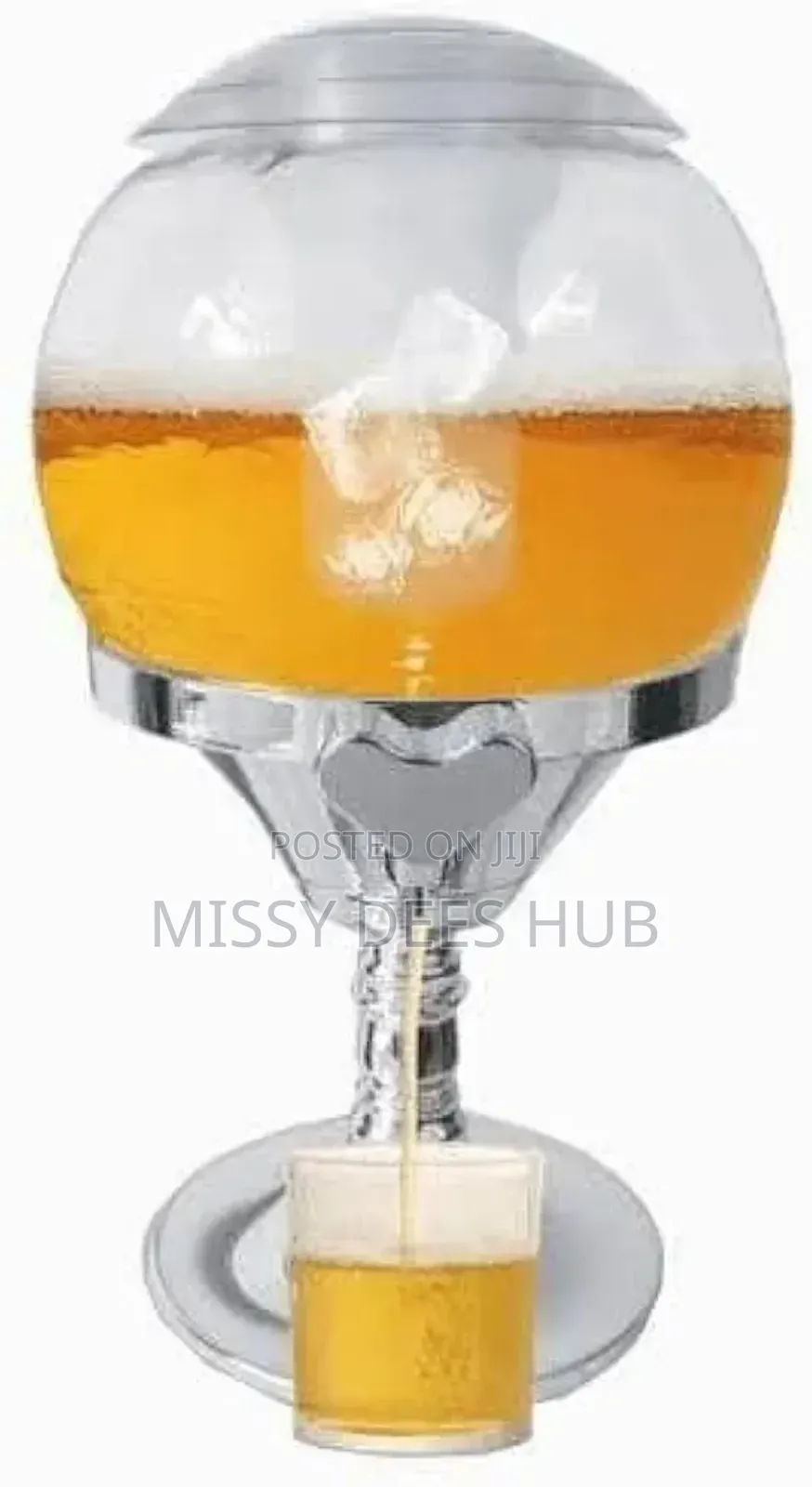 Spherical Drinks Dispenser With Ice Chamber