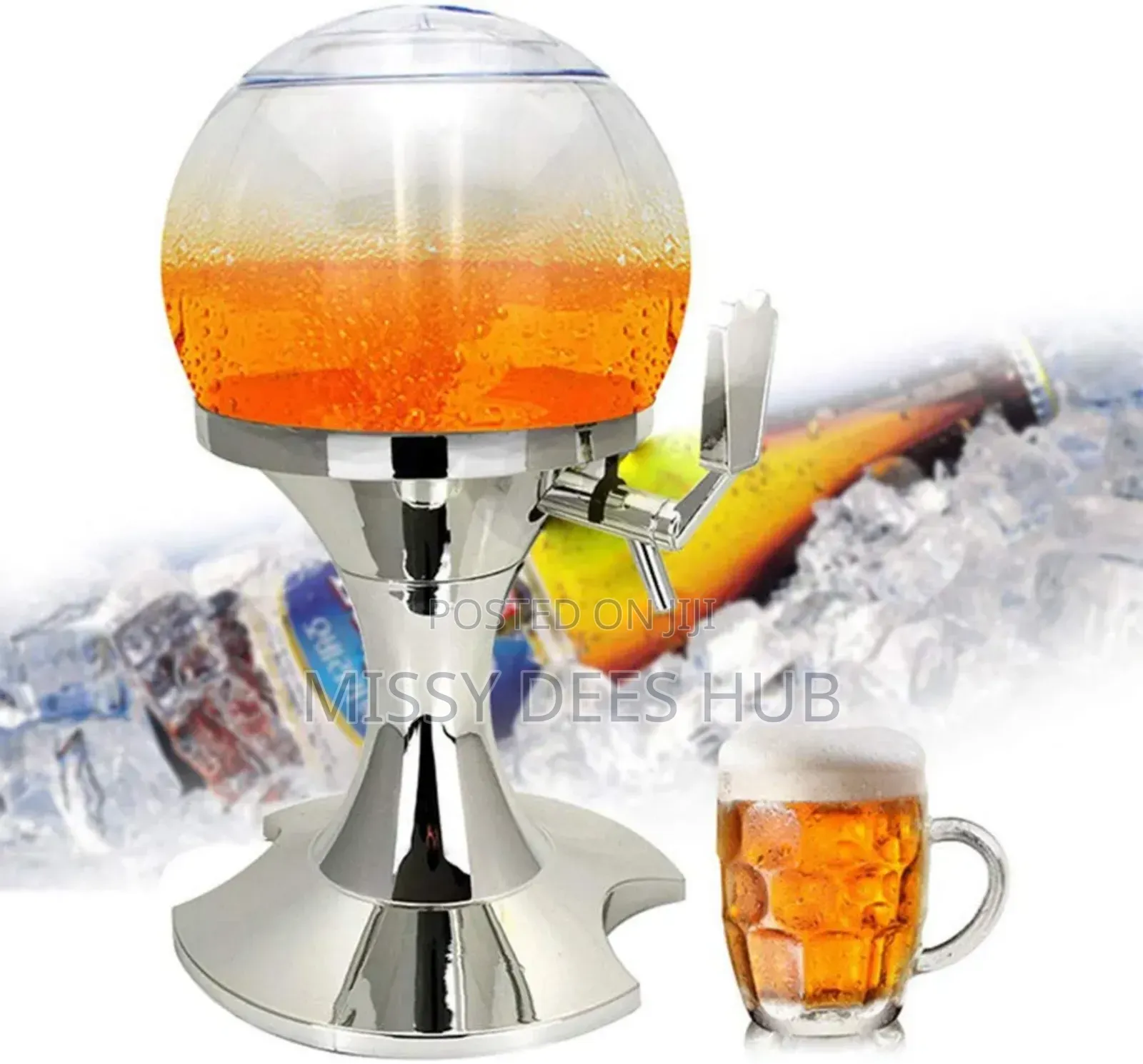 Spherical Drinks Dispenser With Ice Chamber