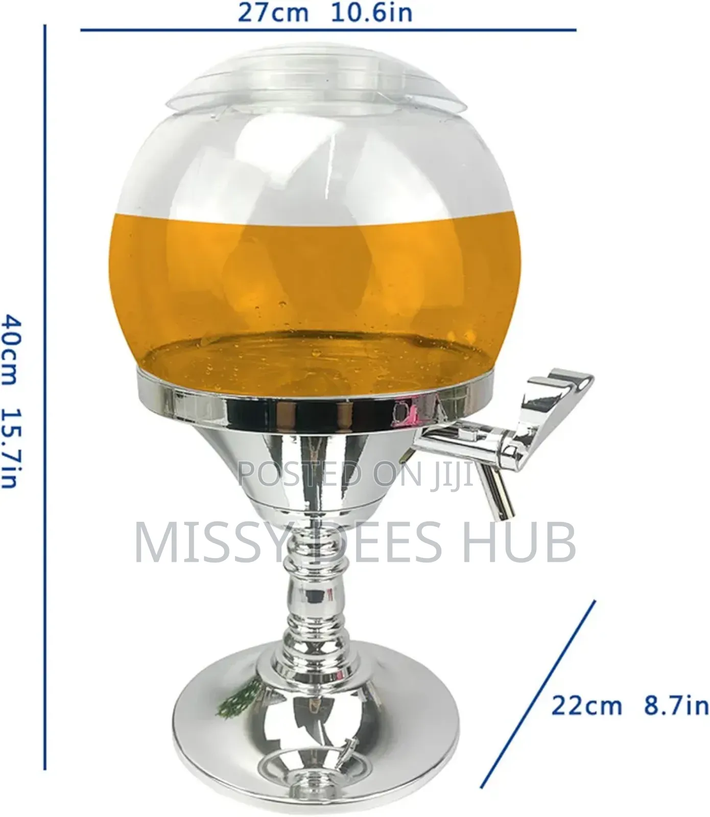 Spherical Drinks Dispenser With Ice Chamber