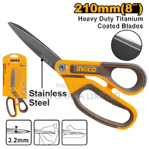 Rubber Grip Long-Blade Scissors 8" - Hscrs812108