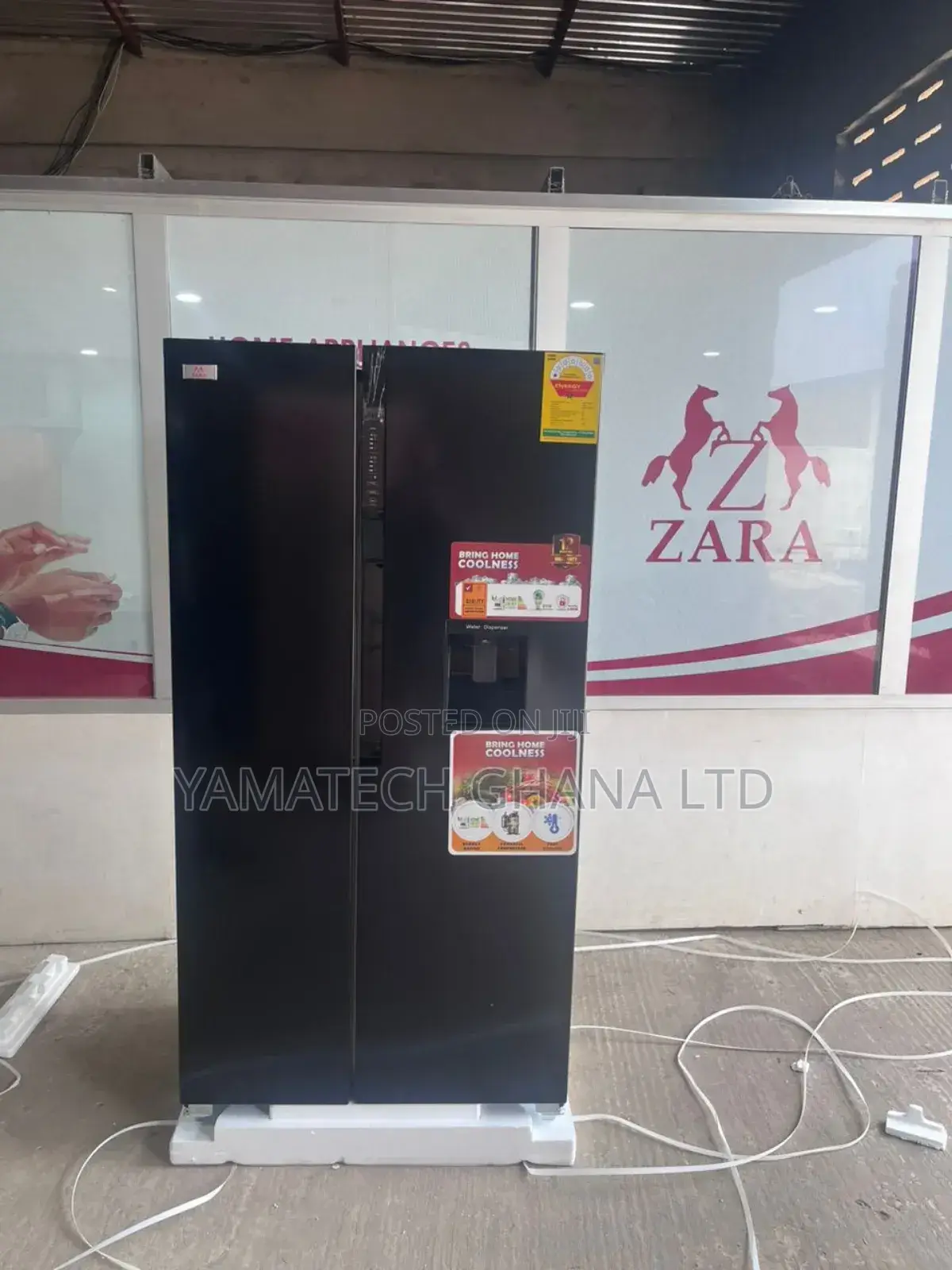 Zara Side by Side Refrigerator With Dispenser + Led Display