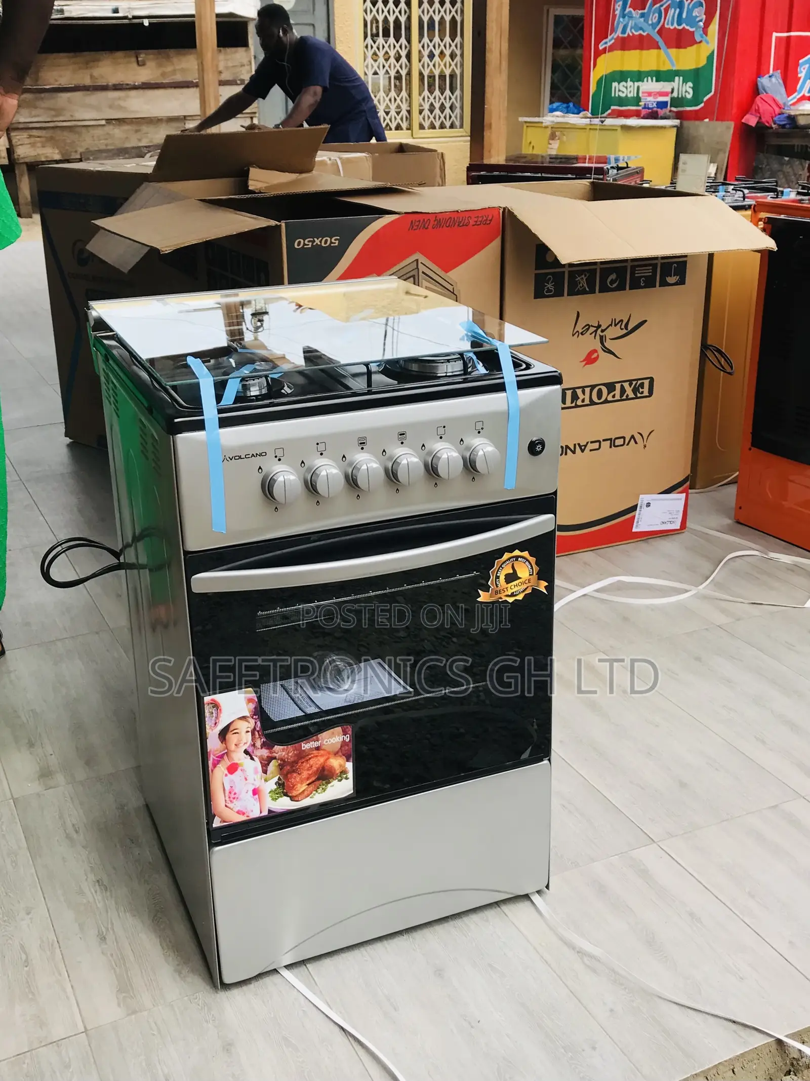 Durable (Gray) 50by50 4 Burner Gas Oven: Grill 