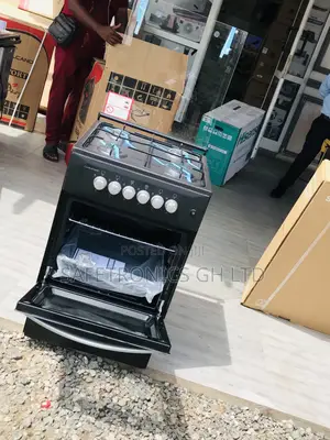 (Black) 4 Gas Oven: Grill 50by50 Volcano Durable Burner 