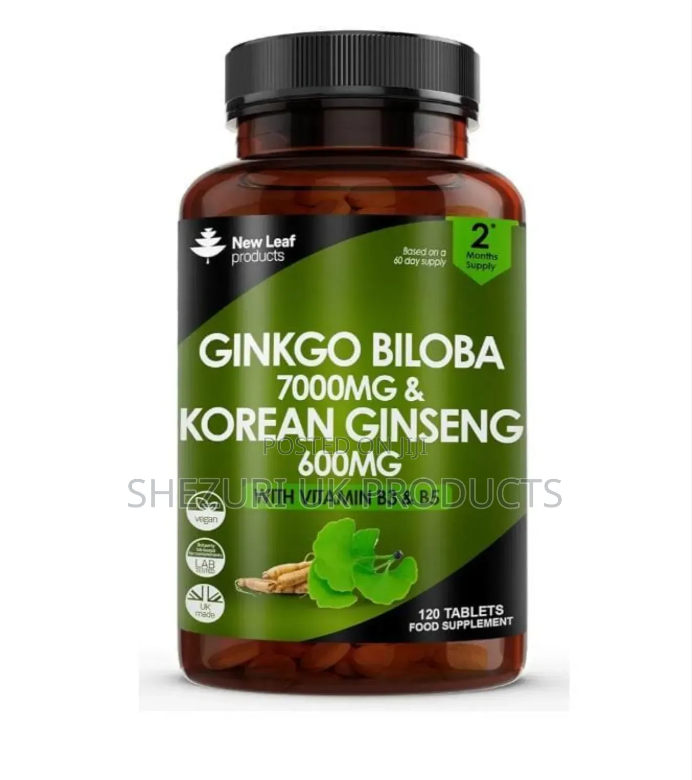 Ginkgo Biloba Korean Ginseng Tablets - HIGH STRENGTH