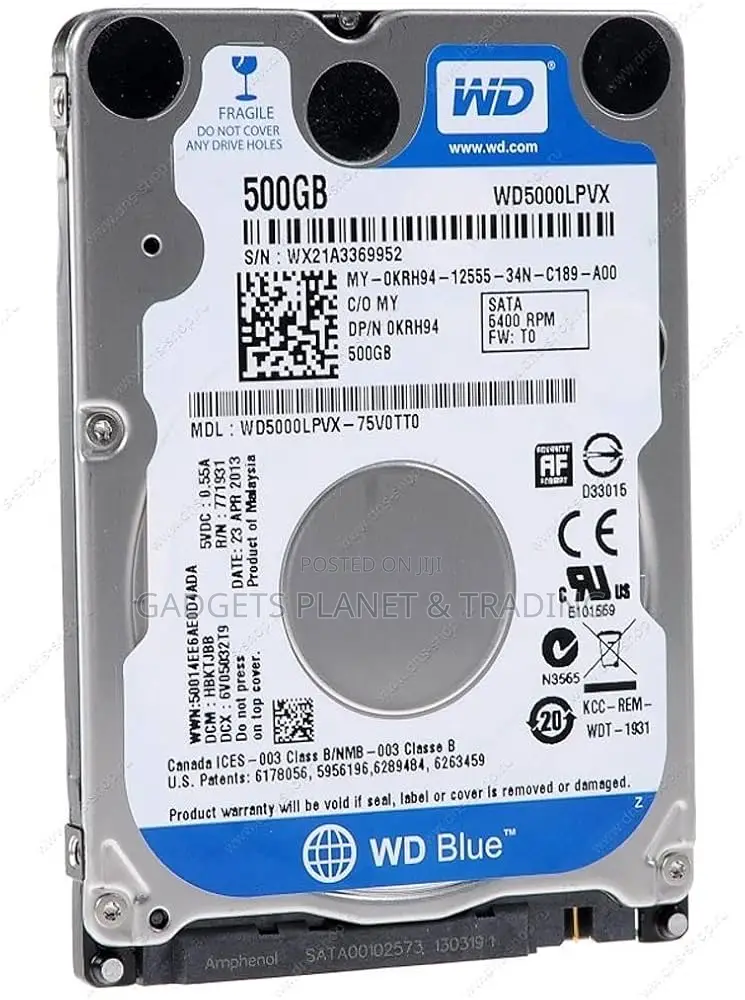 Western Digital Wd5000lpvx 500gb Sata 2.5" Laptop Hard Drive