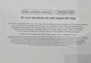 Laptop Apple MacBook Air 2024 M3 15-Inch 8GB Apple M3 SSD 256GB