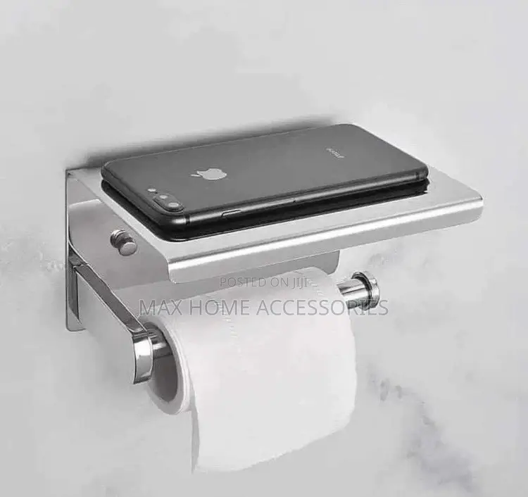 Phone Rest Toilet Roll Holder