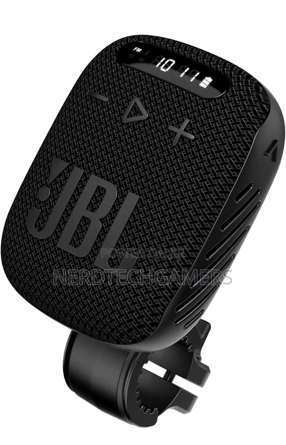 JBL Wind 3 FM Bluetooth Handlebar Speaker, Black