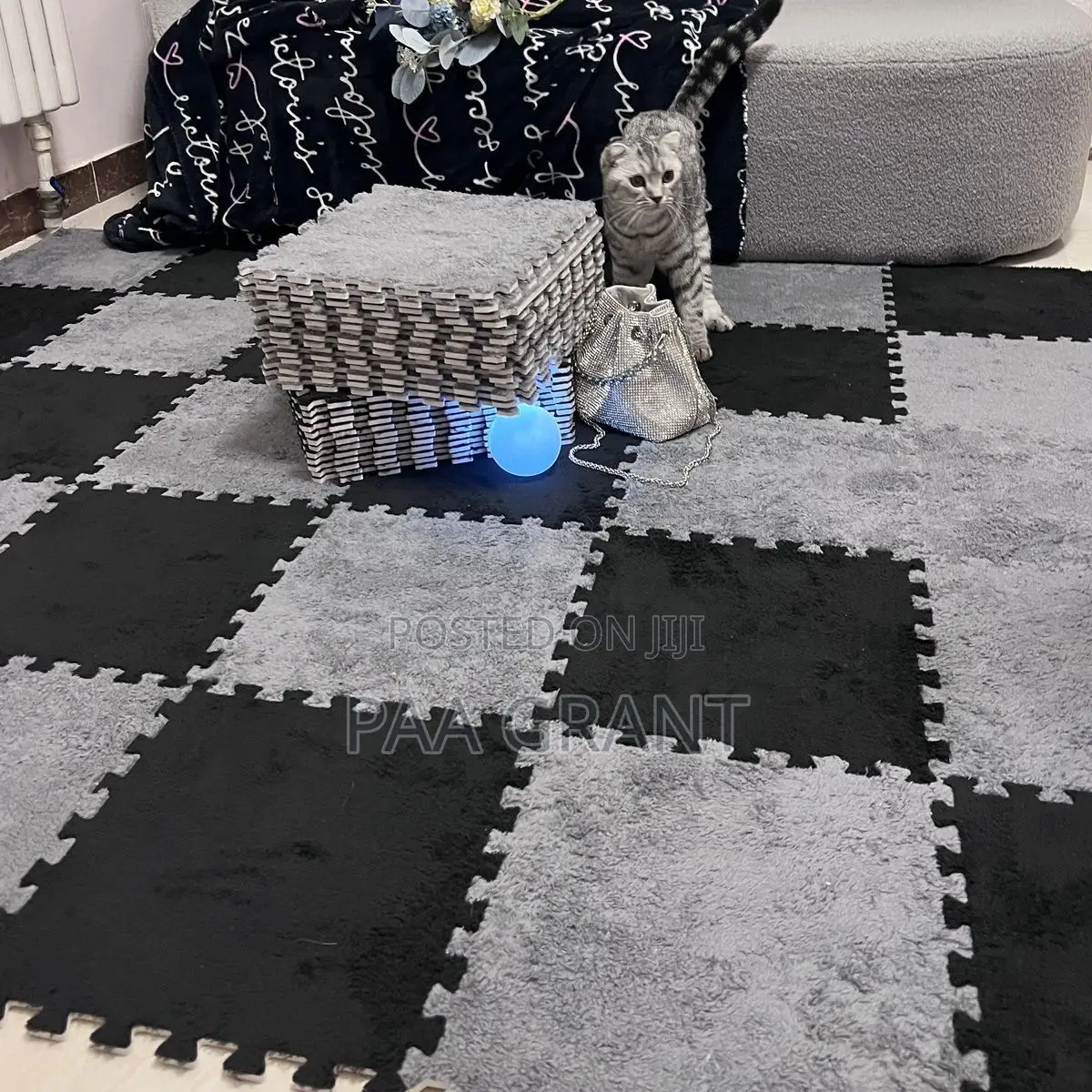 25 Pieces Luxury High Quality Fluffy Tile Carpets