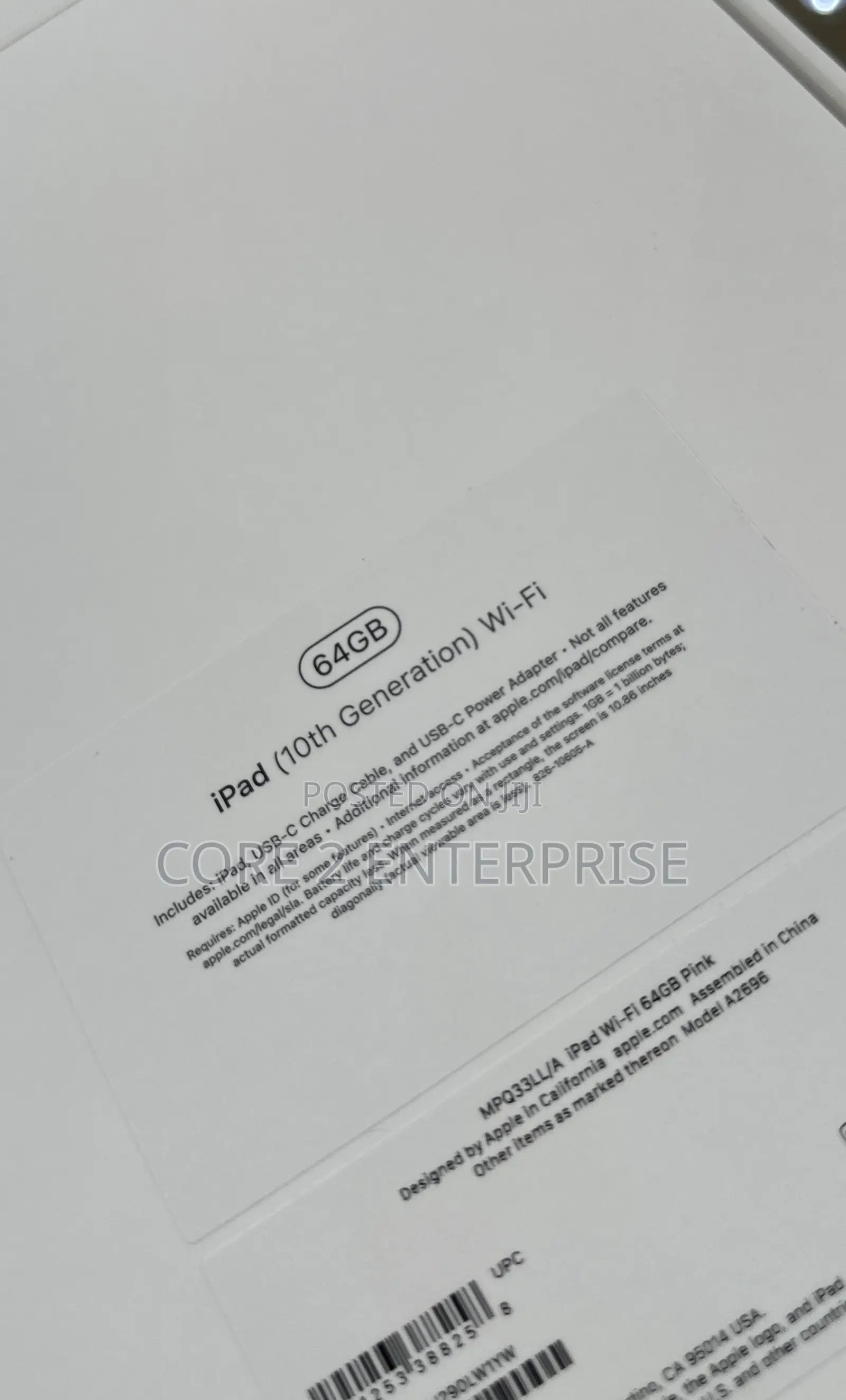 New Apple iPad 10.2 (2021) 64 GB Pink