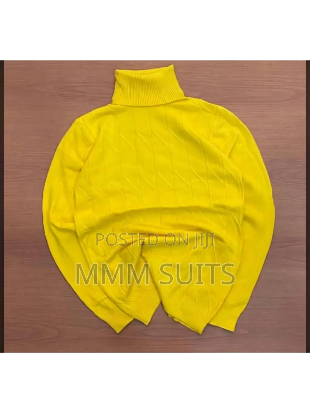 Quality Unisex Turtleneck Shirt in Yellow Colour