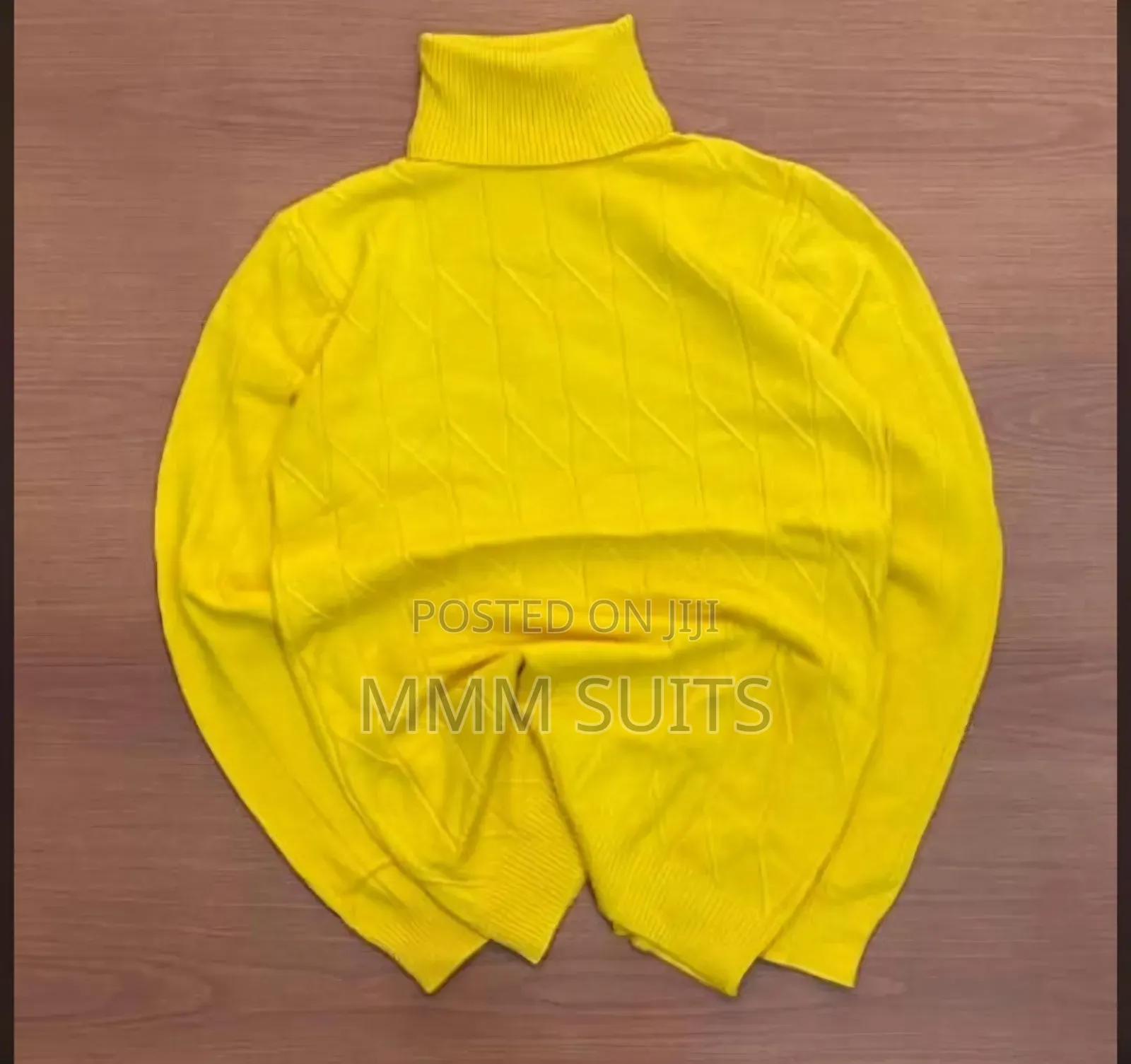 Quality Unisex Turtleneck Shirt in Yellow Colour