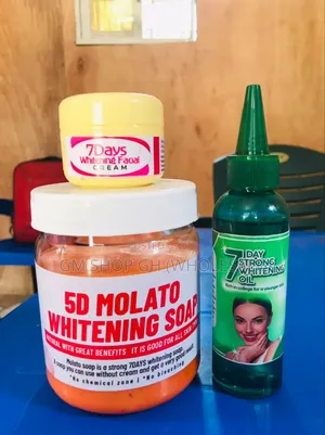 5D Molato Soap, 7days Whitening Oil and Face Cream.(GZ3456).