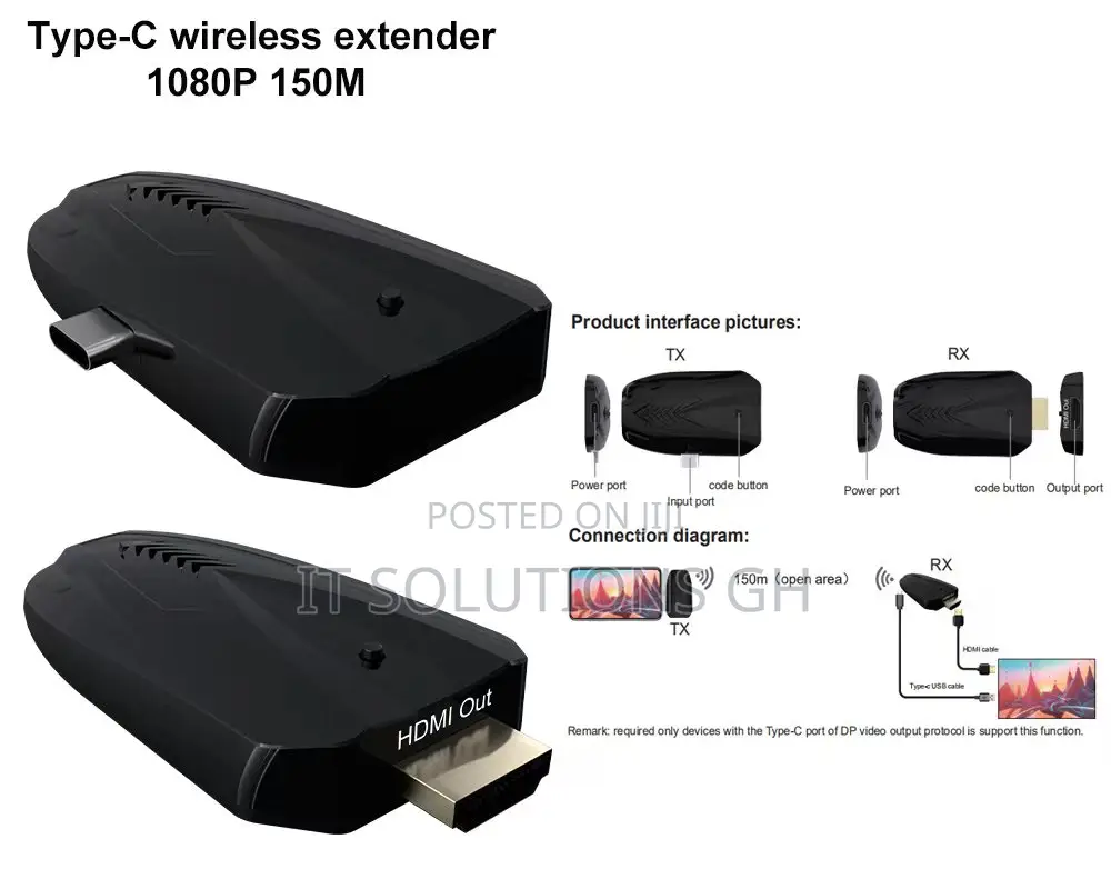 Type-C HDMI Wireless Extender (150M)