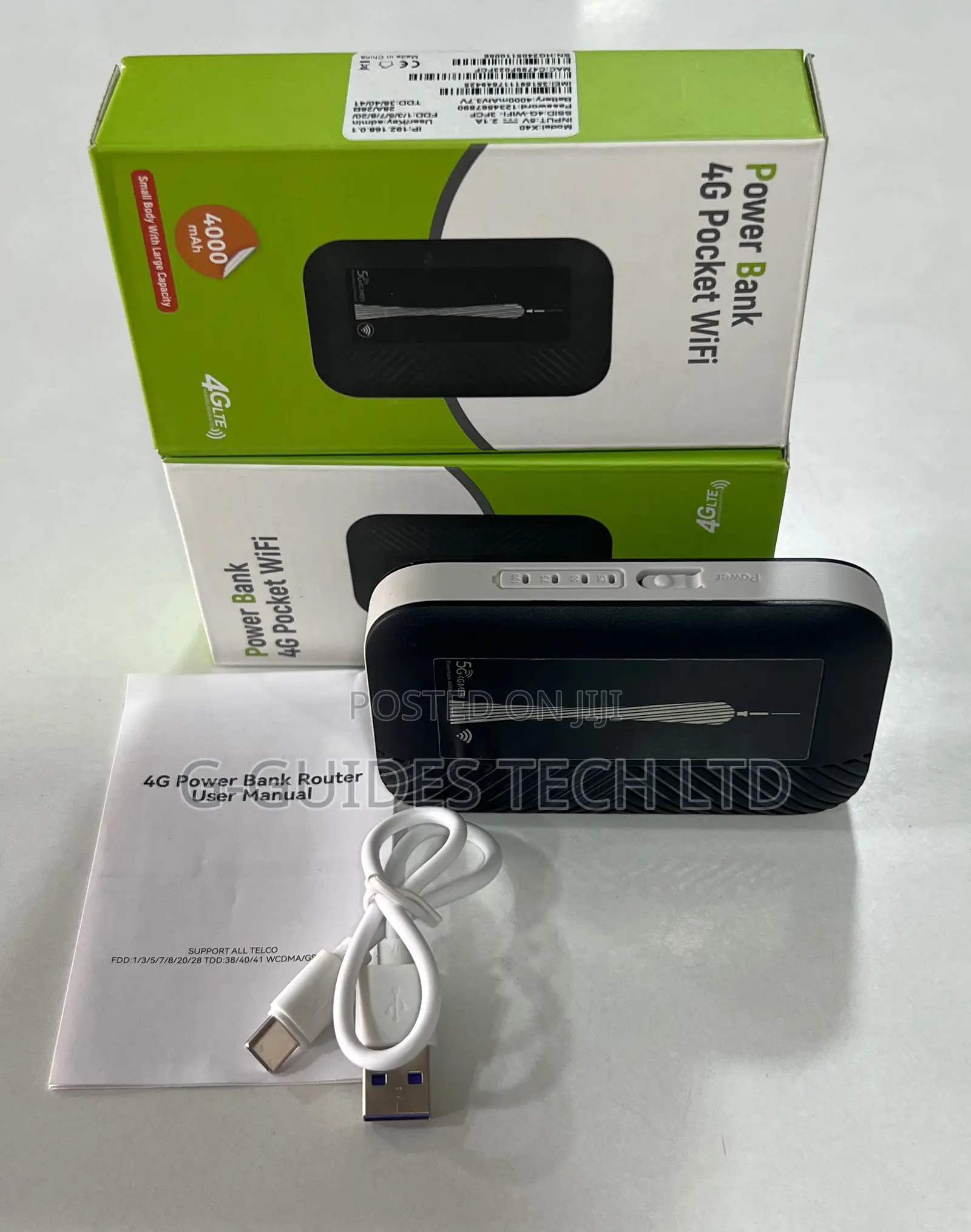 4G Pocket Wifi With 4000mah Power Bank, 4G Mifi Power Bank