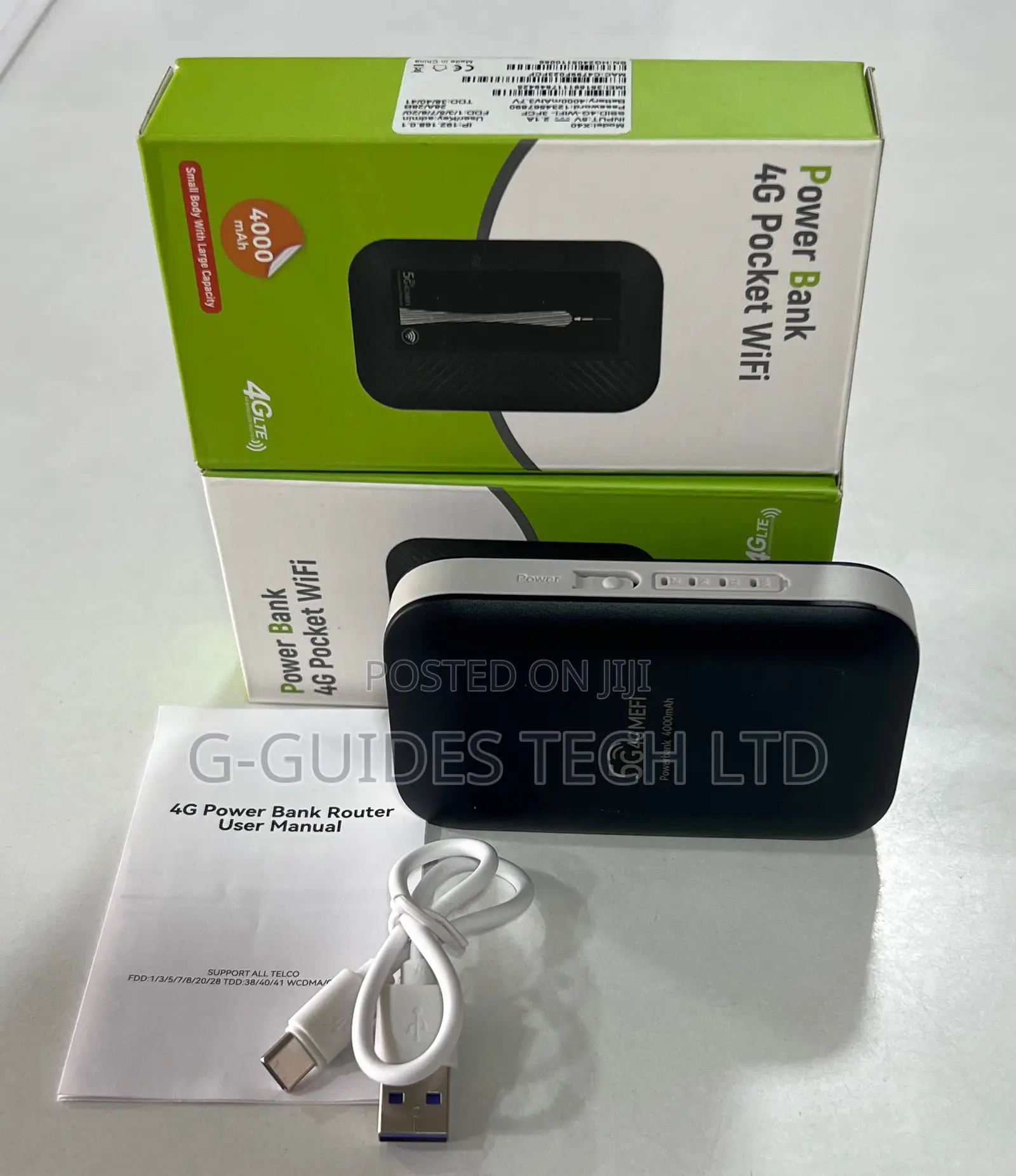 4G Pocket Wifi With 4000mah Power Bank, 4G Mifi Power Bank