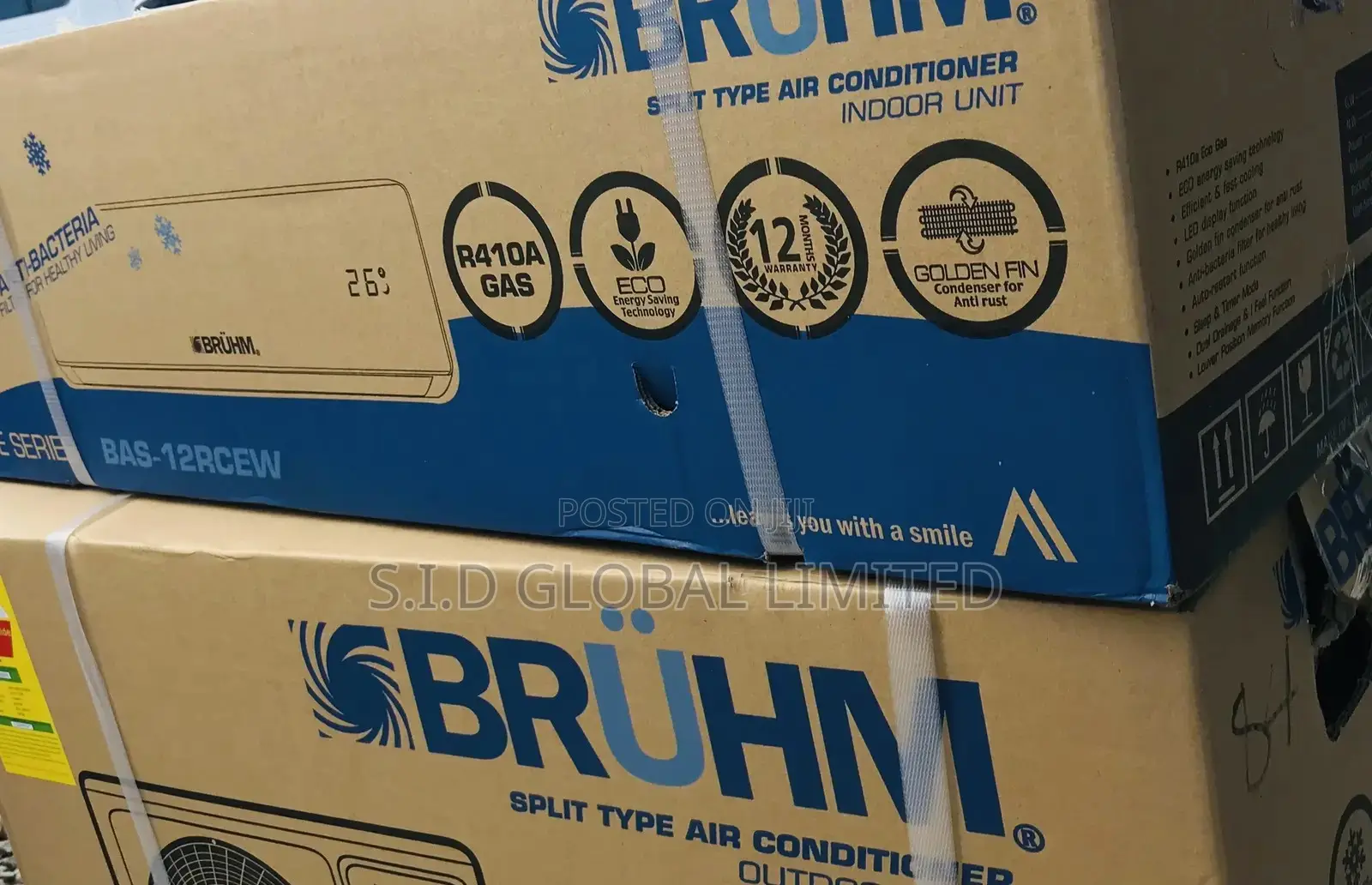 Enjoy Quality Bruhm 2hp Split Ac BAS-18RCEW