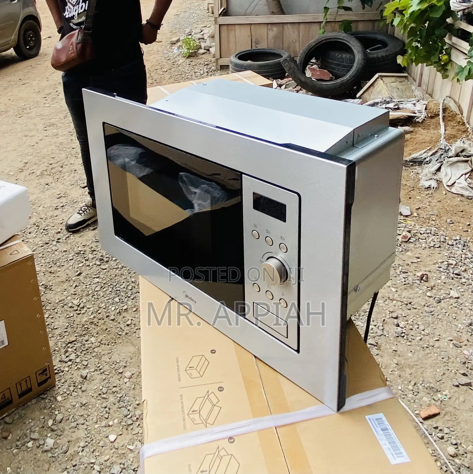 Uniquely Design Midea Built-in Microwave(AM925BVE)Gray.