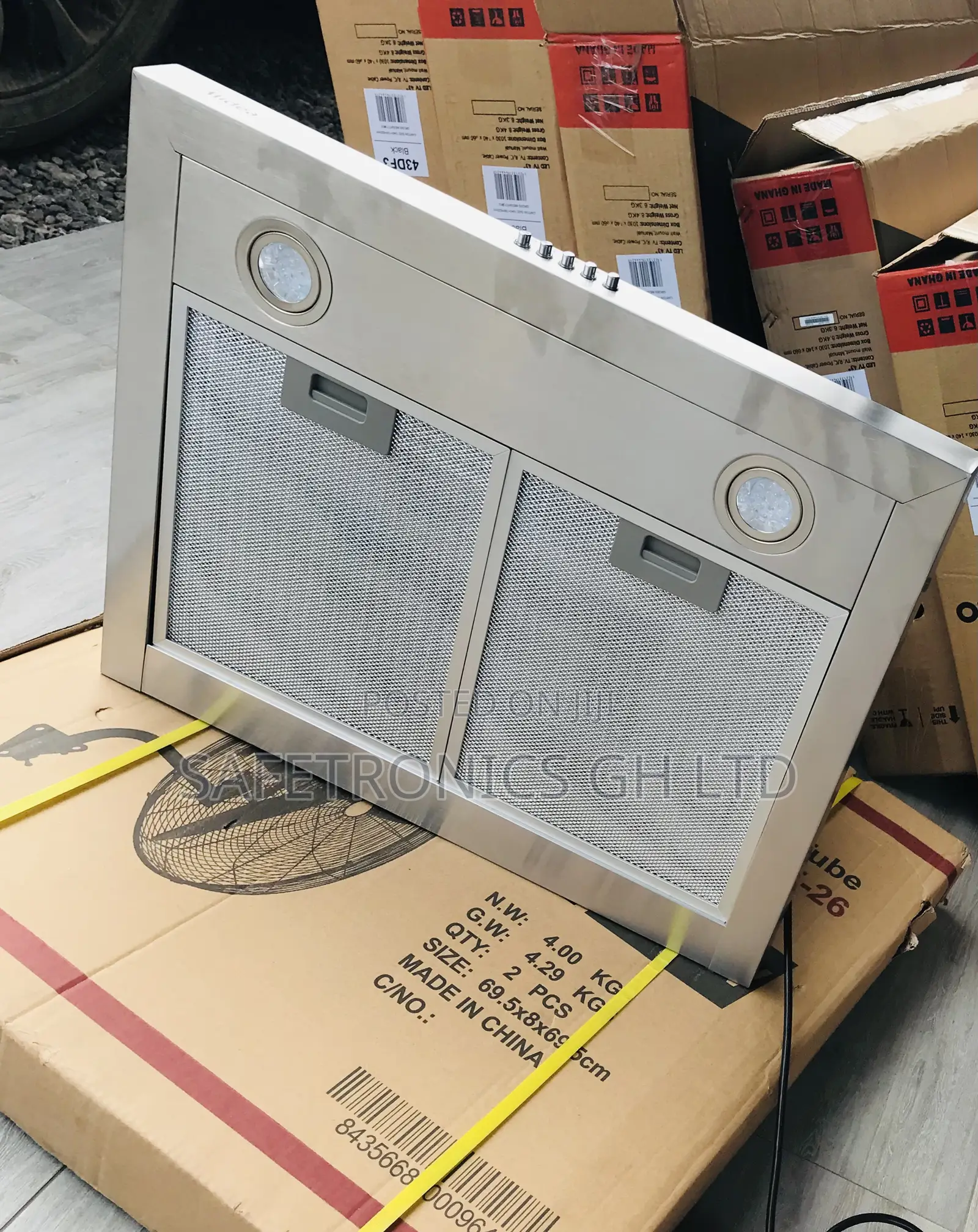 90M21 Midea (Gray) Durable T-Shape Range Hood 