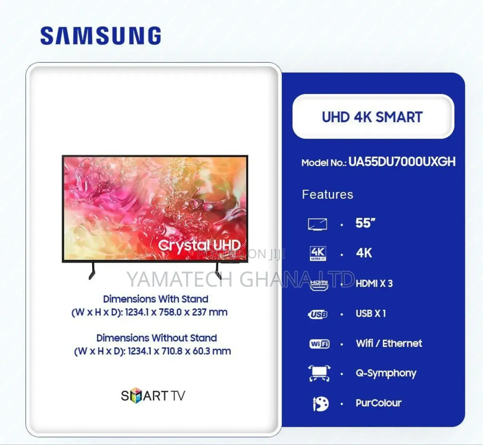 Samsung 55" Smart Uhd Television