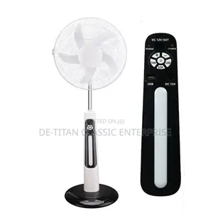 Rechargeable Electric/Solar Fan With Solar Panel-16"