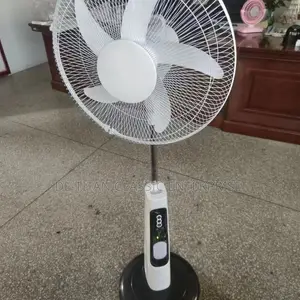 Rechargeable Electric/Solar Fan With Solar Panel-16"