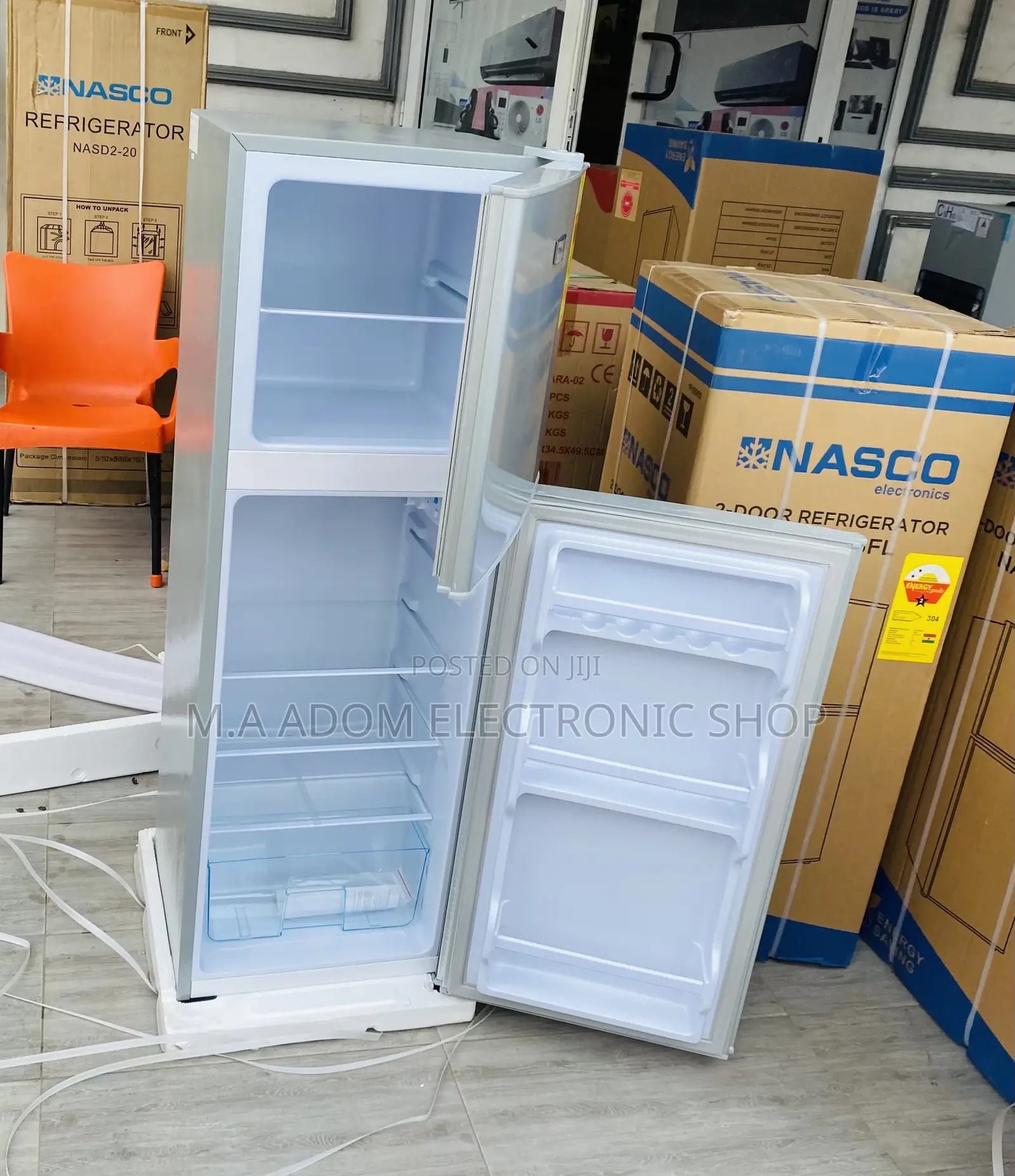 Energy Efficient Nasco Nasf2-18fl Double Door Fridge(158L)