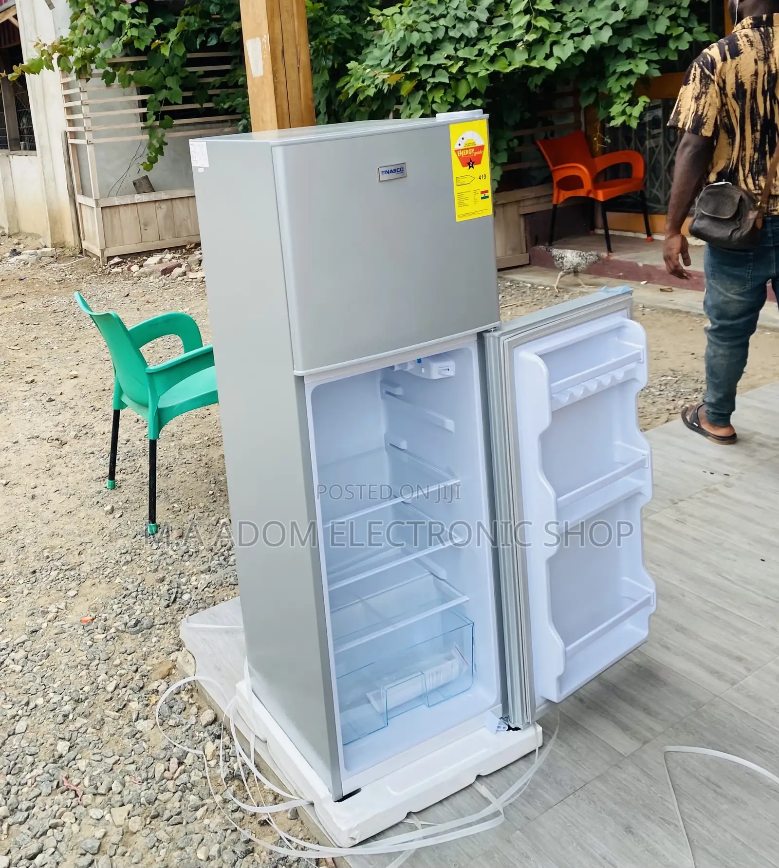 Nasco 158ltrs Top Mount Freezer Fridge(Nasf2-18fl)Gray.