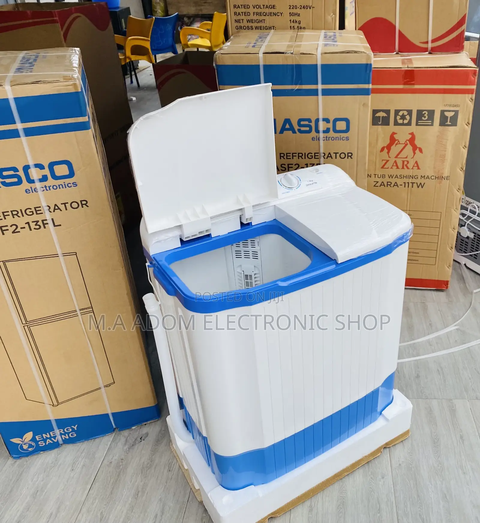 Authentic Zara 7kg Semi-Automatic Electric Washing Machine.
