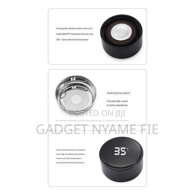 Stainless Steel Smart LED Temperature Display Flask