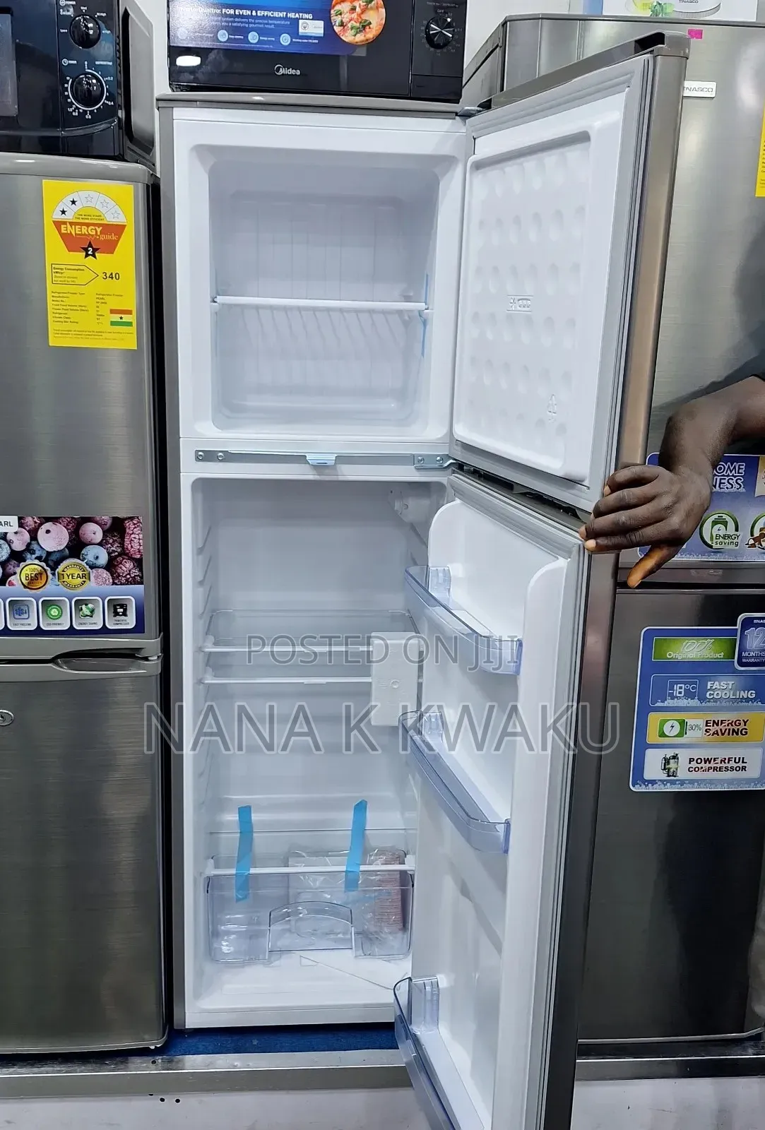 Available_pearl Pf270 Double Door Fridge With Top Freezer