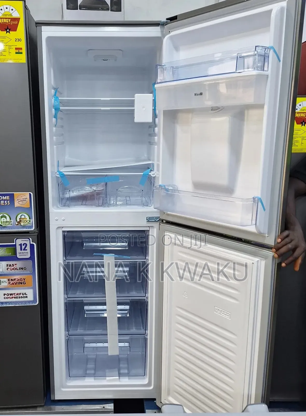 Available Pearl Pf390ixwd Double Door Fridge_down Freezer