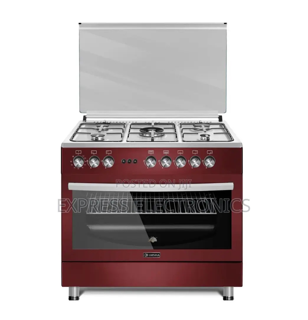 Available Now Red Inox Gas Ferre Gas 5burner 60/90 Stove