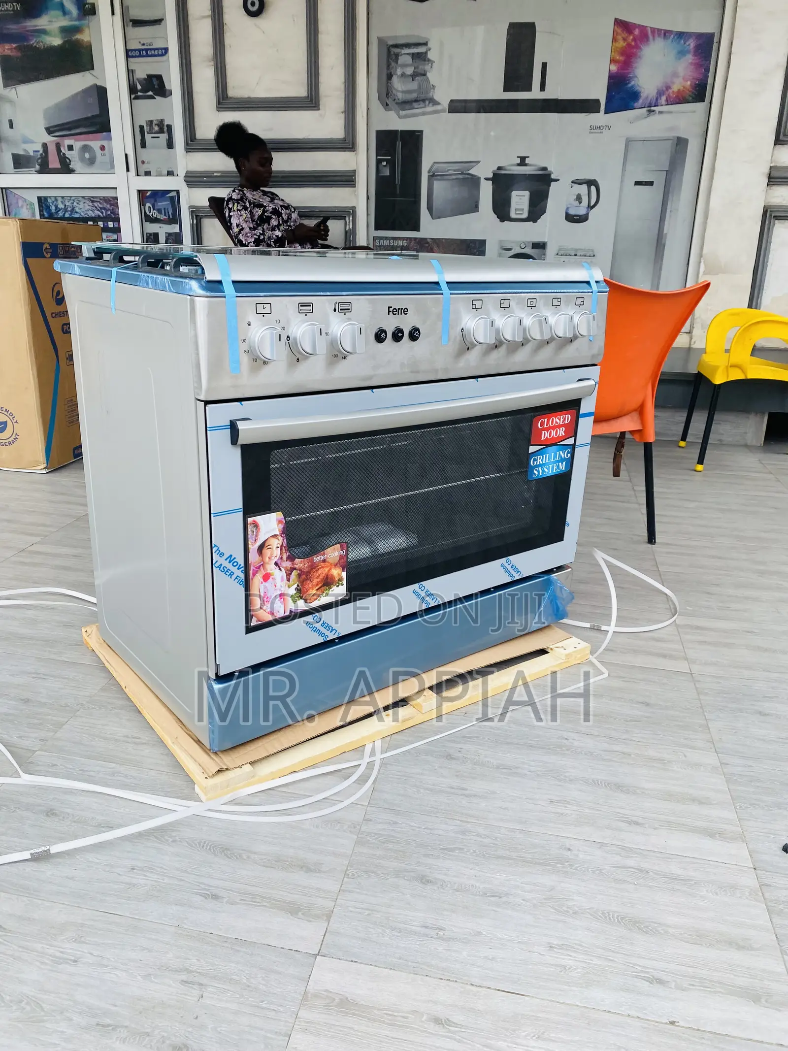 Latest Ferre 60x90 4 Gas + 2 Electric Burner With Oven,Gray