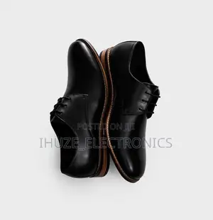 The BLK TUX Black Leather Wood Sole (Size 42)