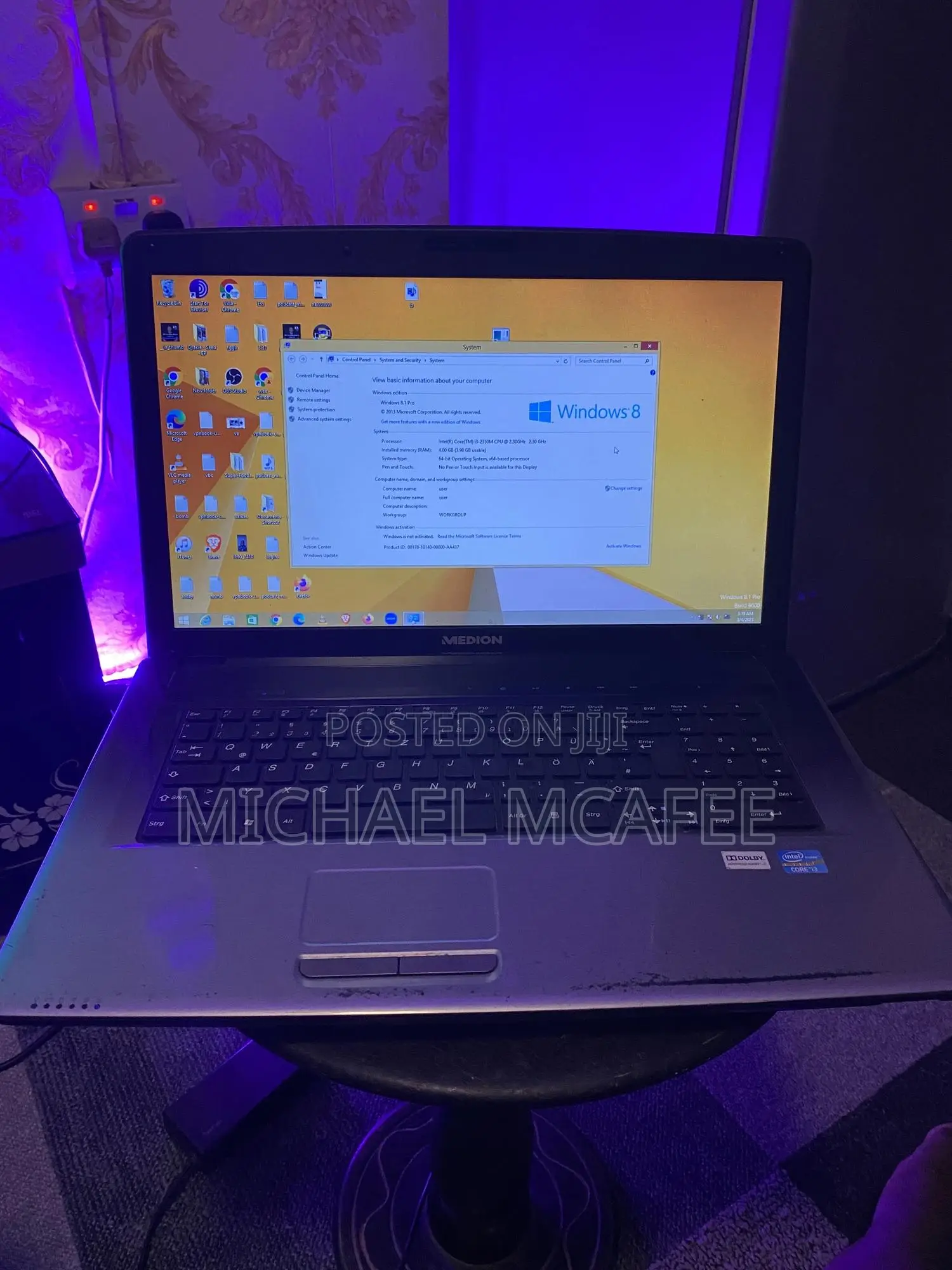 Laptop Medion 4GB Intel Core I3 HDD 700GB
